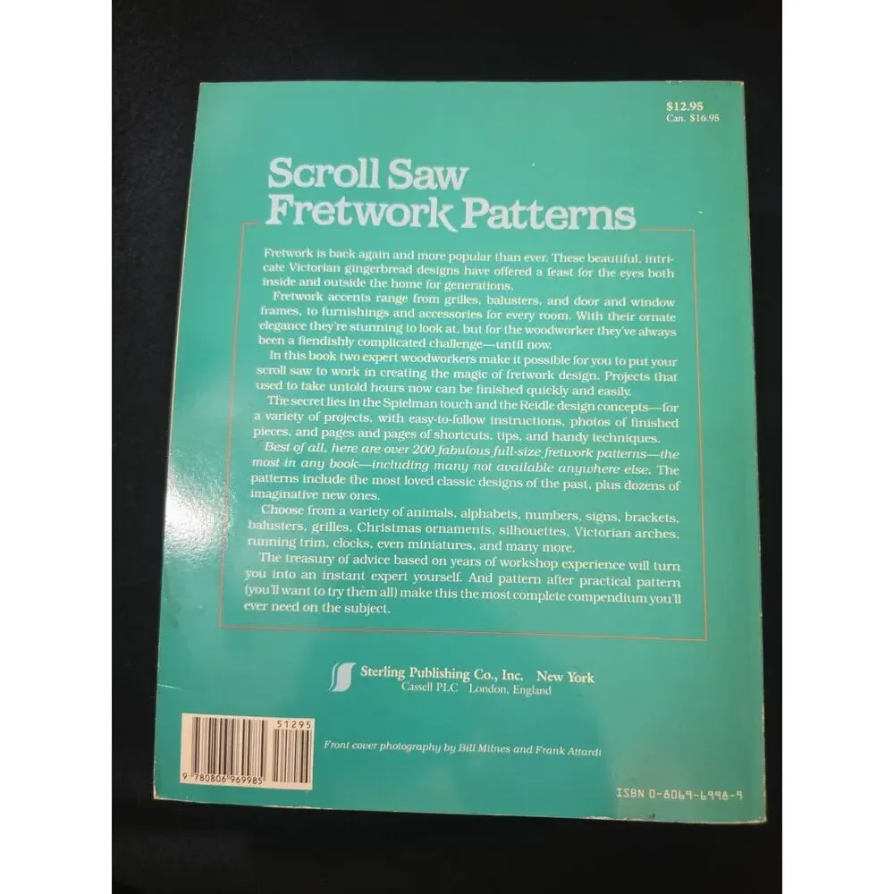 Scroll Saw Fretwork Patterns - Spielman, Patrick|Reidle, James - Acceptable ...